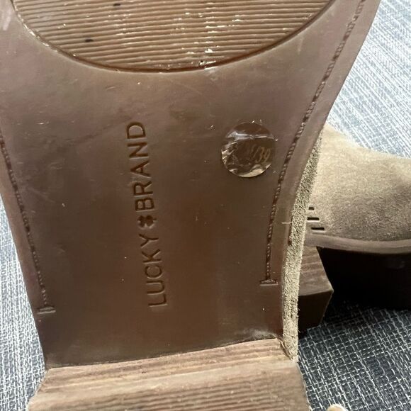 Lucky Brand Francee Suede Leather Ankle Boots - Picture 10 of 11